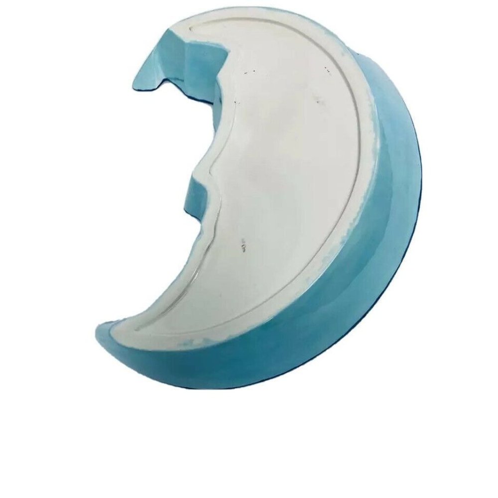 Moon Serving Bowl Half Face Hors D'Oeuvres Dip Dish  Crescent Tray 11" X 6 “ - Picture 3 of 3